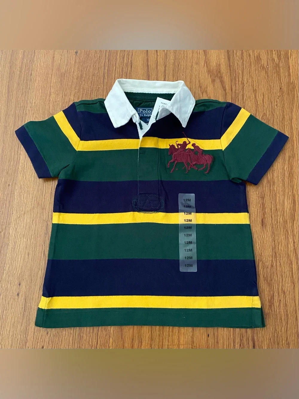 Polo by Ralph Lauren Rugby Shirt Striped Polo with Twill Yellow Pants Set